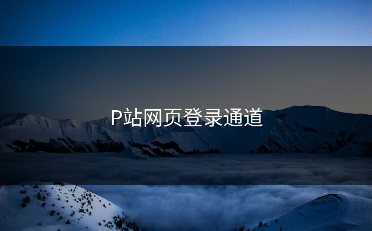 P站网页登录通道 P站网页登录通道